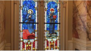 Basilica St Josaphat Milwaukee interior stained glass